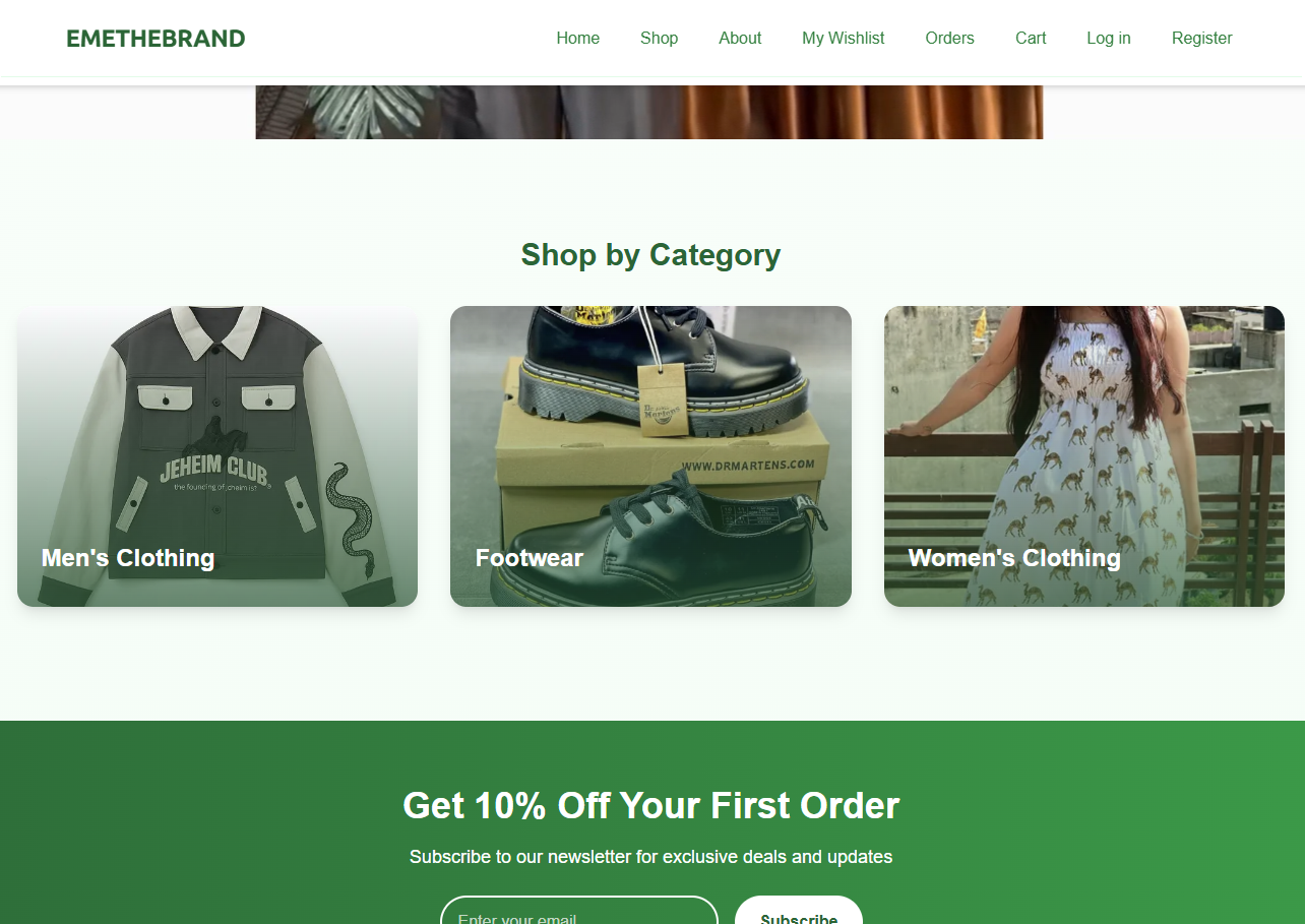 Startup Shopping Site Backend + FrontEnd project image